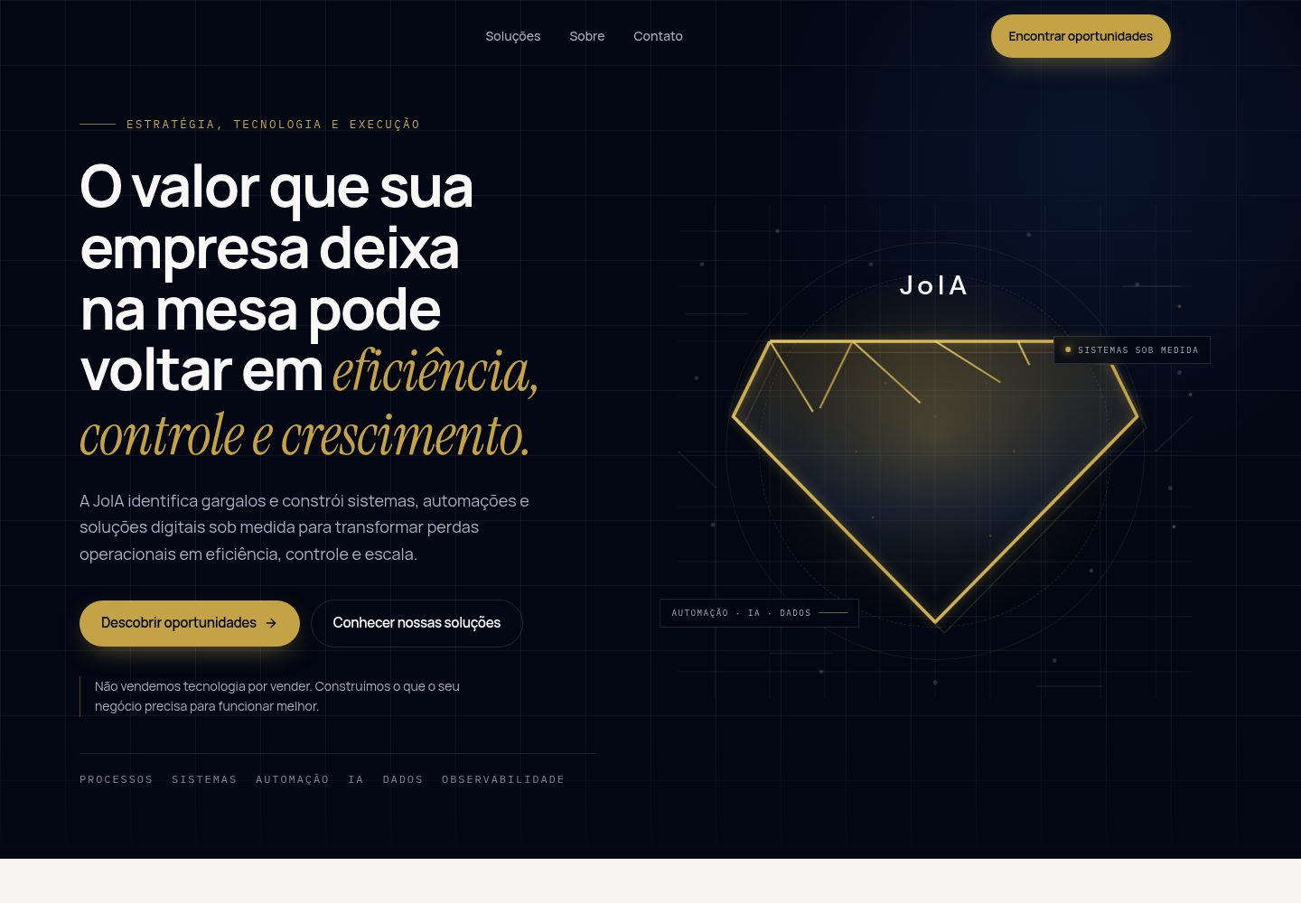 JoIA public website screenshot