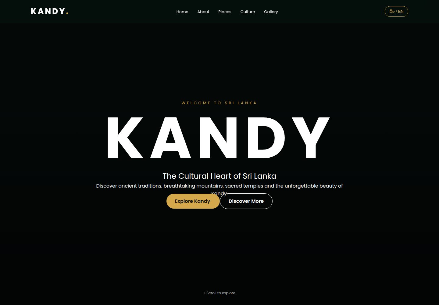 Kandy public website screenshot