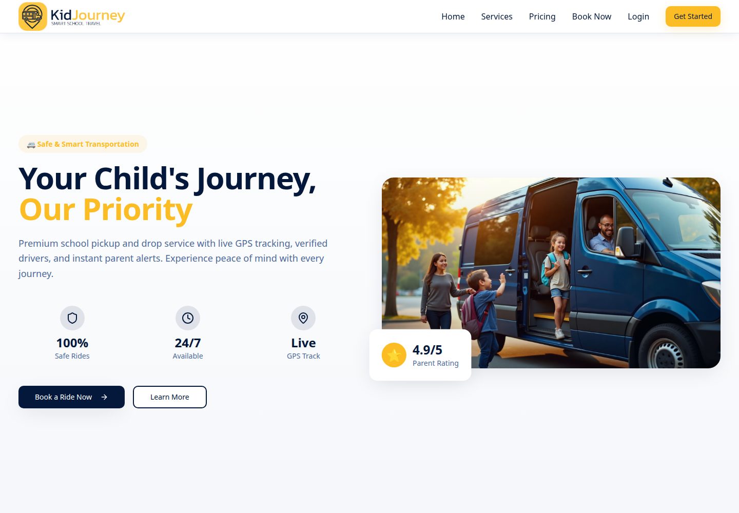 KidJourney public website screenshot