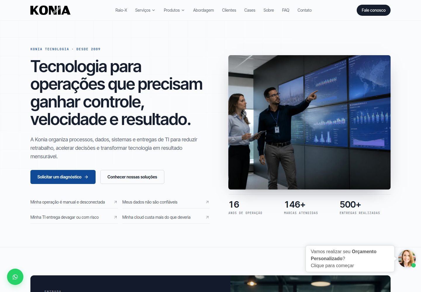 Konia Tecnologia public website screenshot
