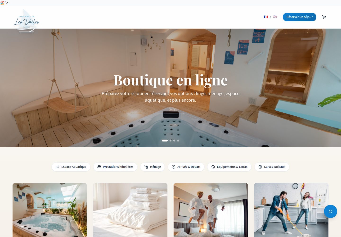 La Boutique des Voiles public website screenshot