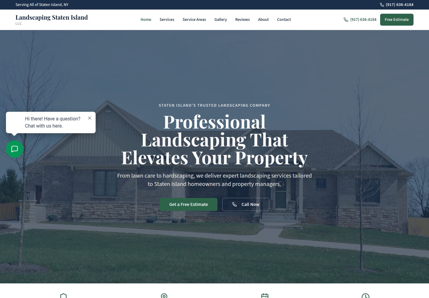 Landscaping Staten Island LLC public website screenshot