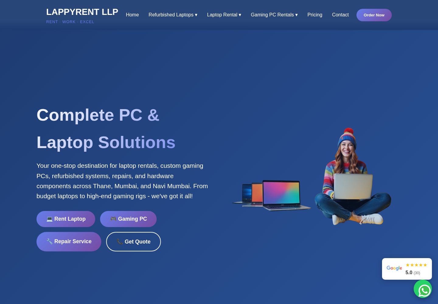 LappyRent LLP public website screenshot
