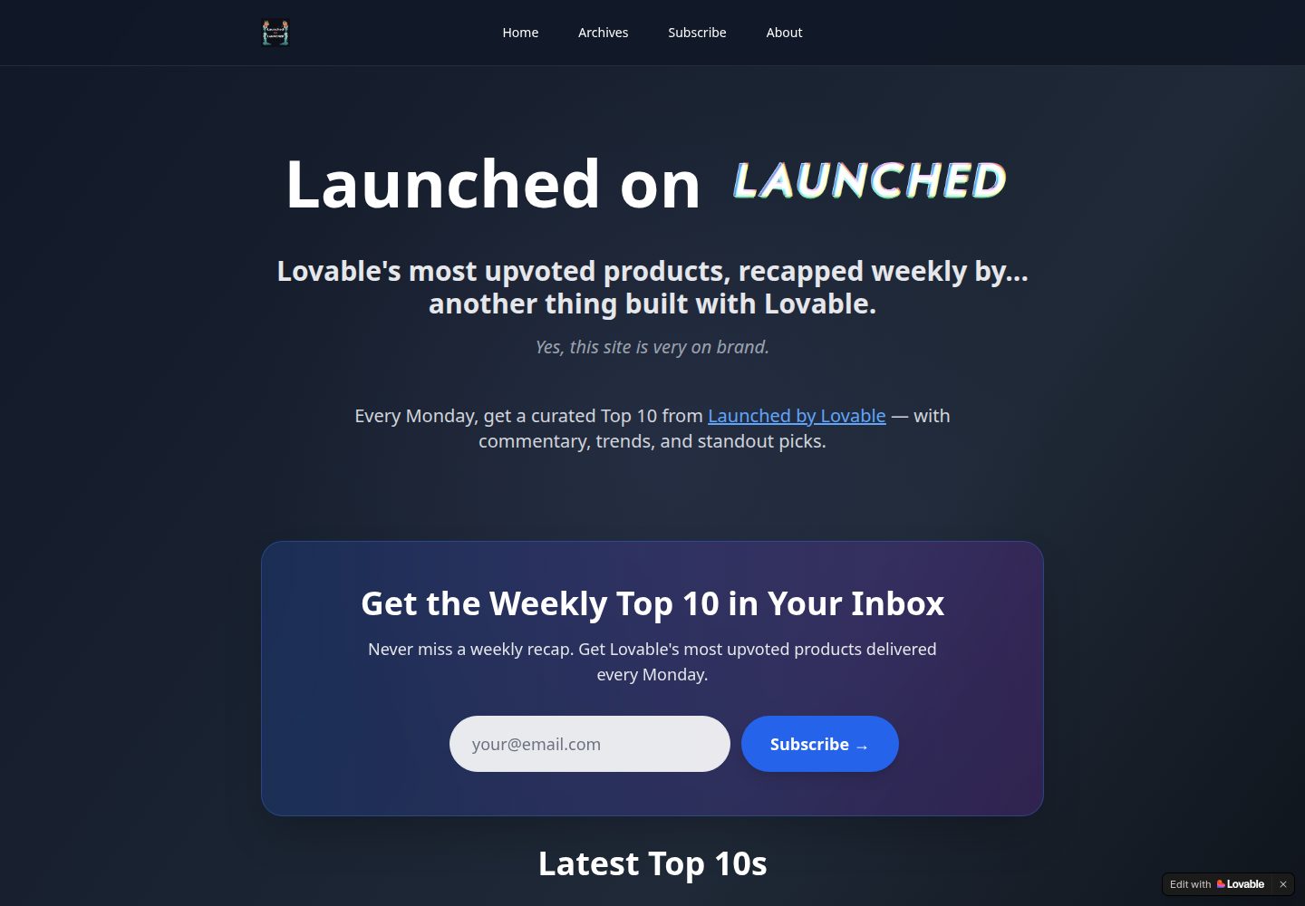 Launched on LAUNCHED public website screenshot