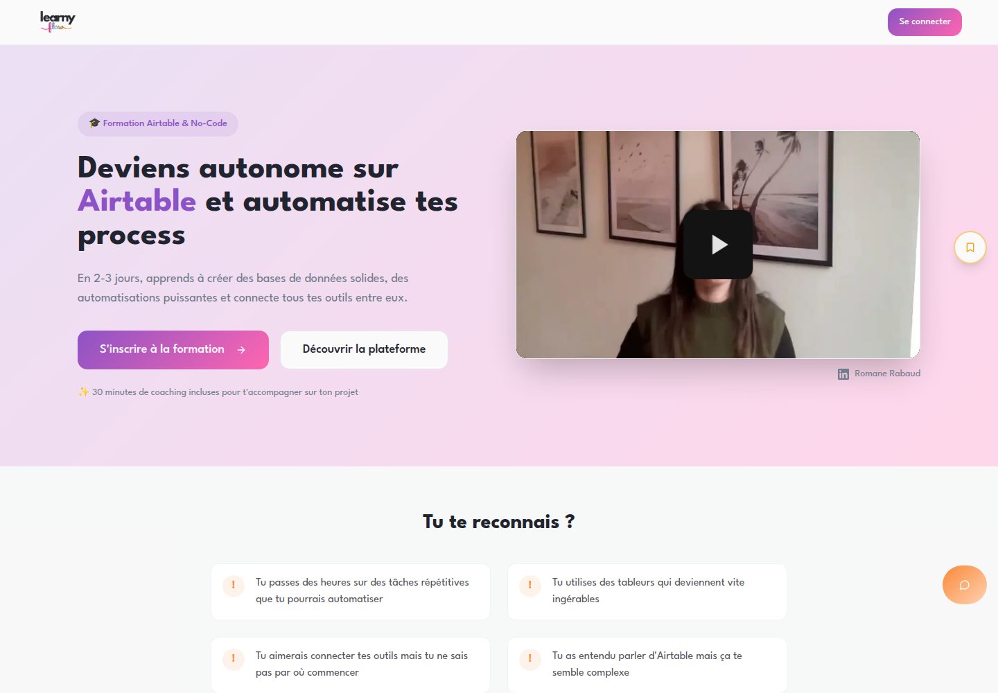 Learny Flow public website screenshot