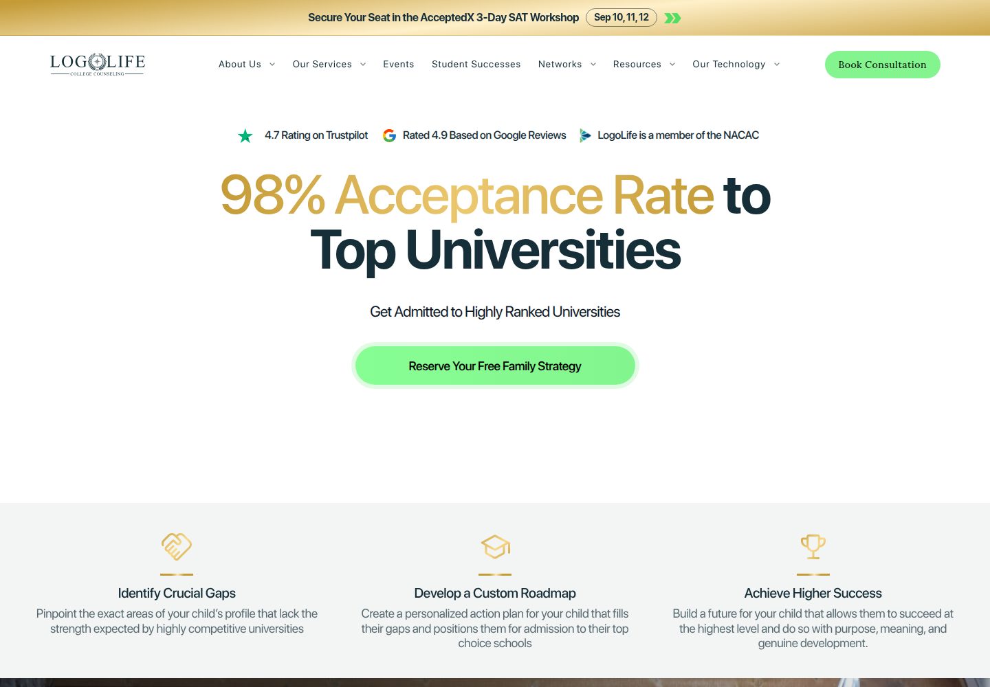 LogoLife public website screenshot