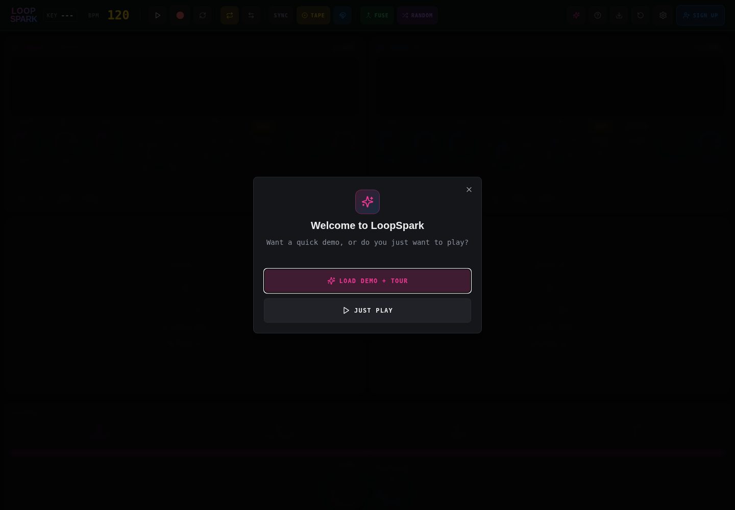 LoopSpark public website screenshot