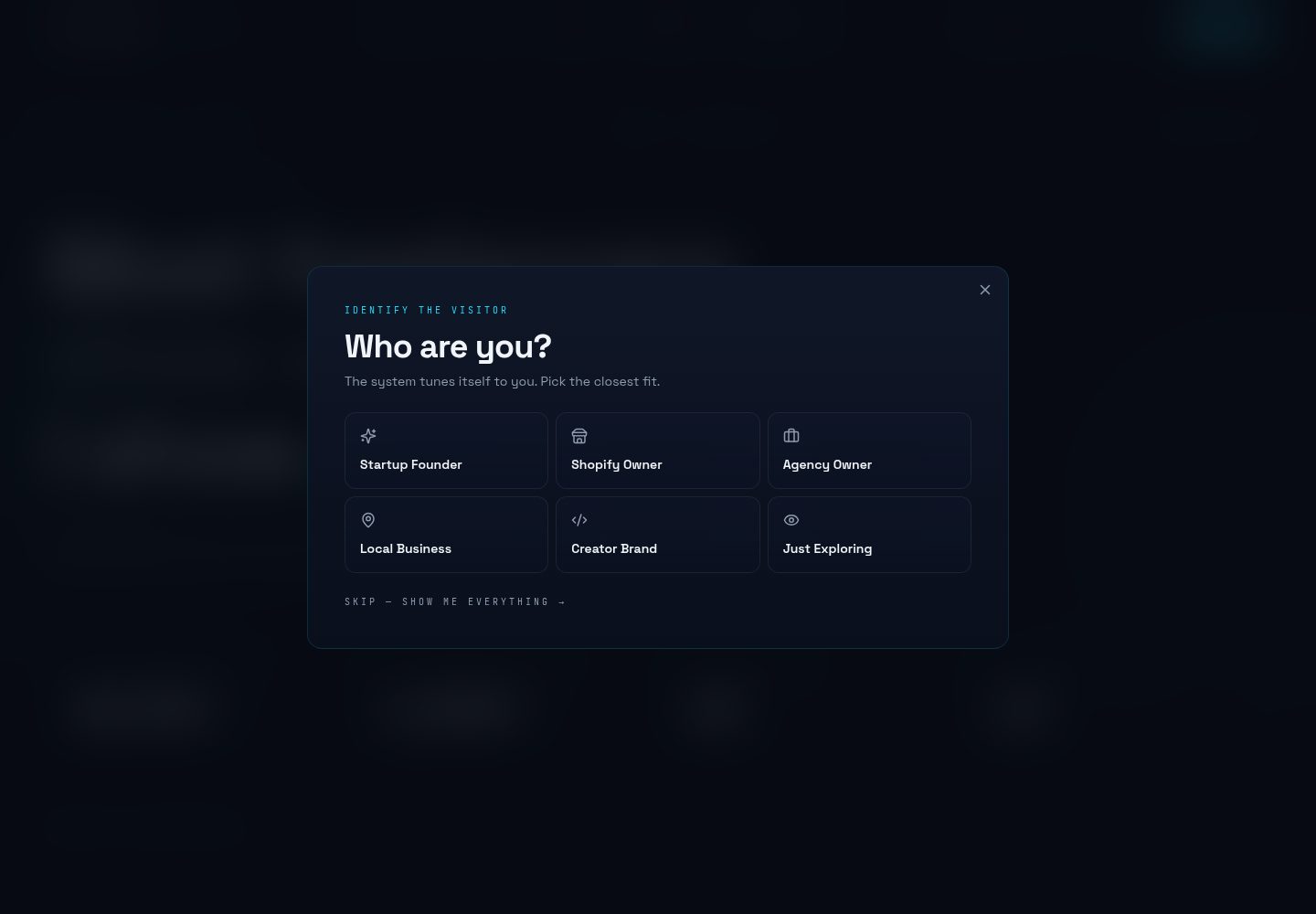 Low Key public website screenshot