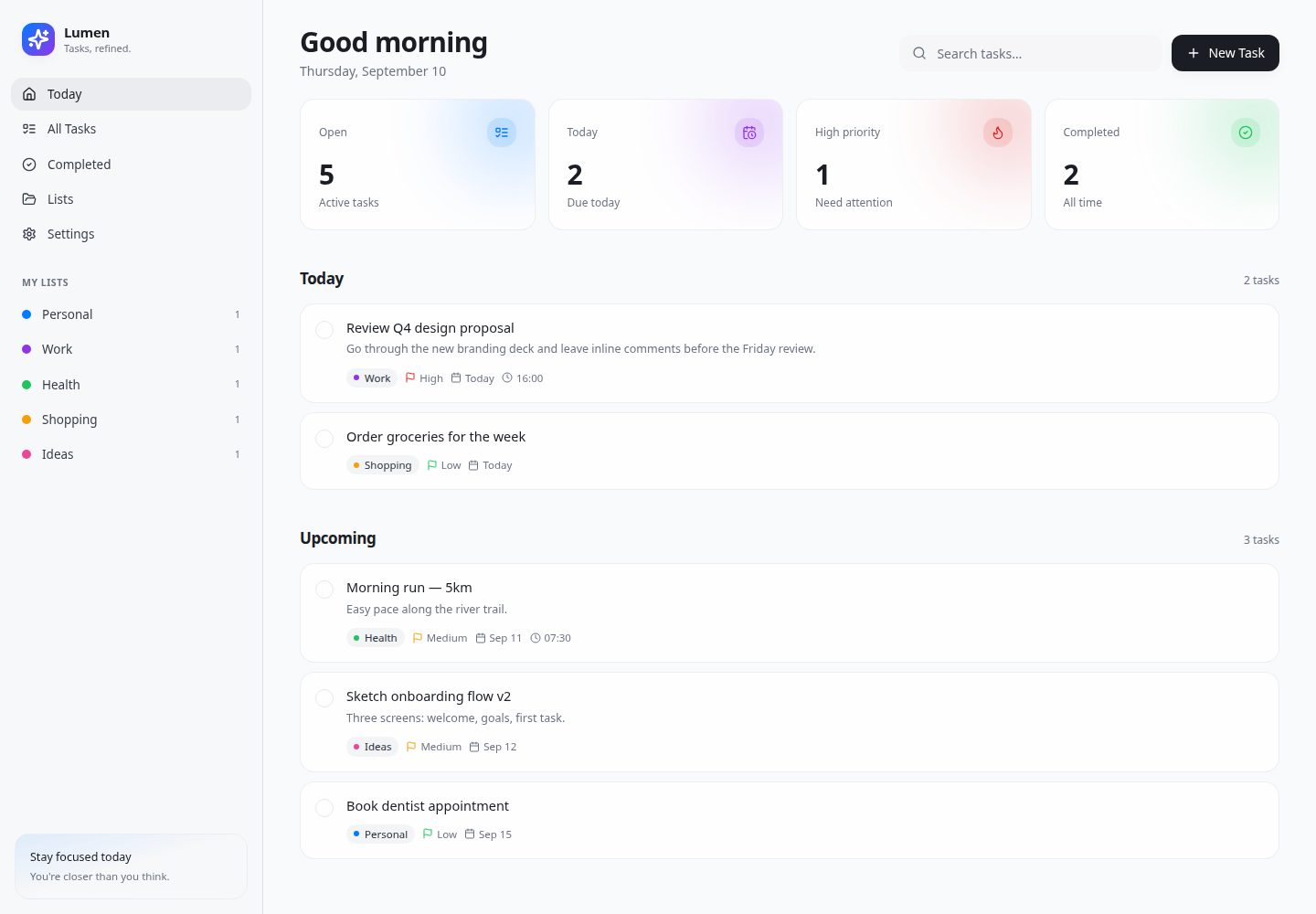 Lumen public website screenshot