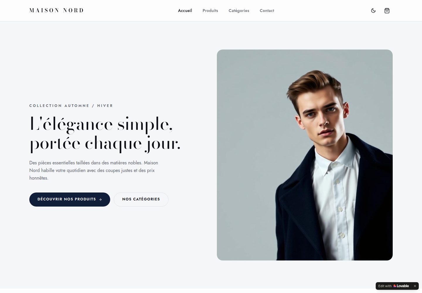 Maison Nord public website screenshot