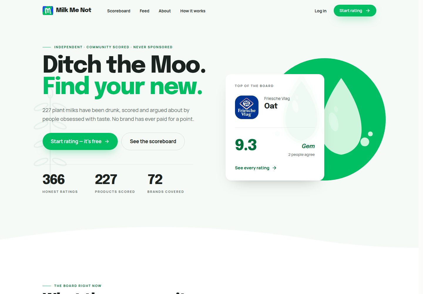 Milk Me Not public website screenshot
