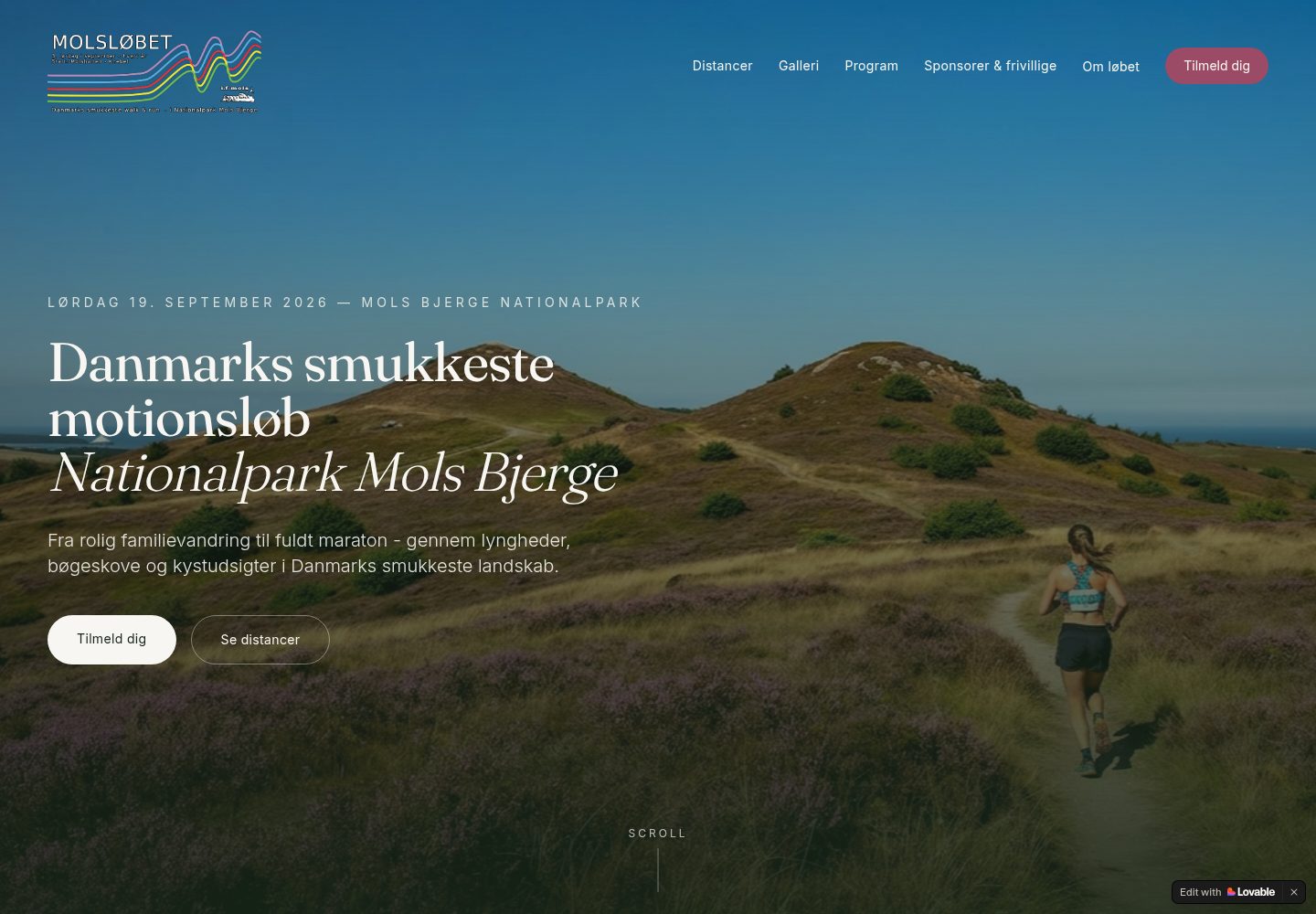Molsløbet public website screenshot