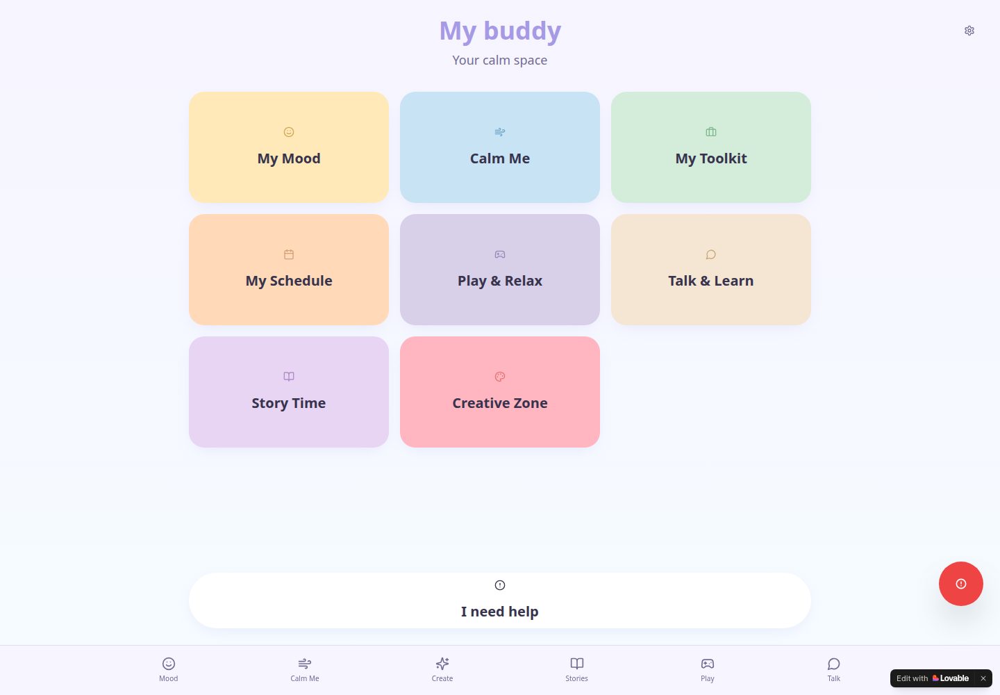 My buddy public website screenshot