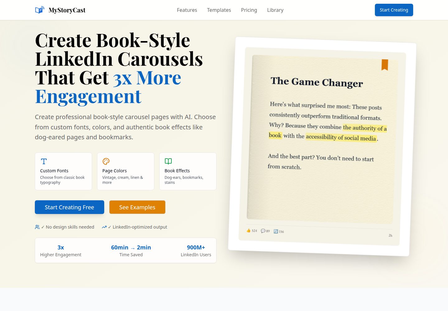 MyStoryCast public website screenshot