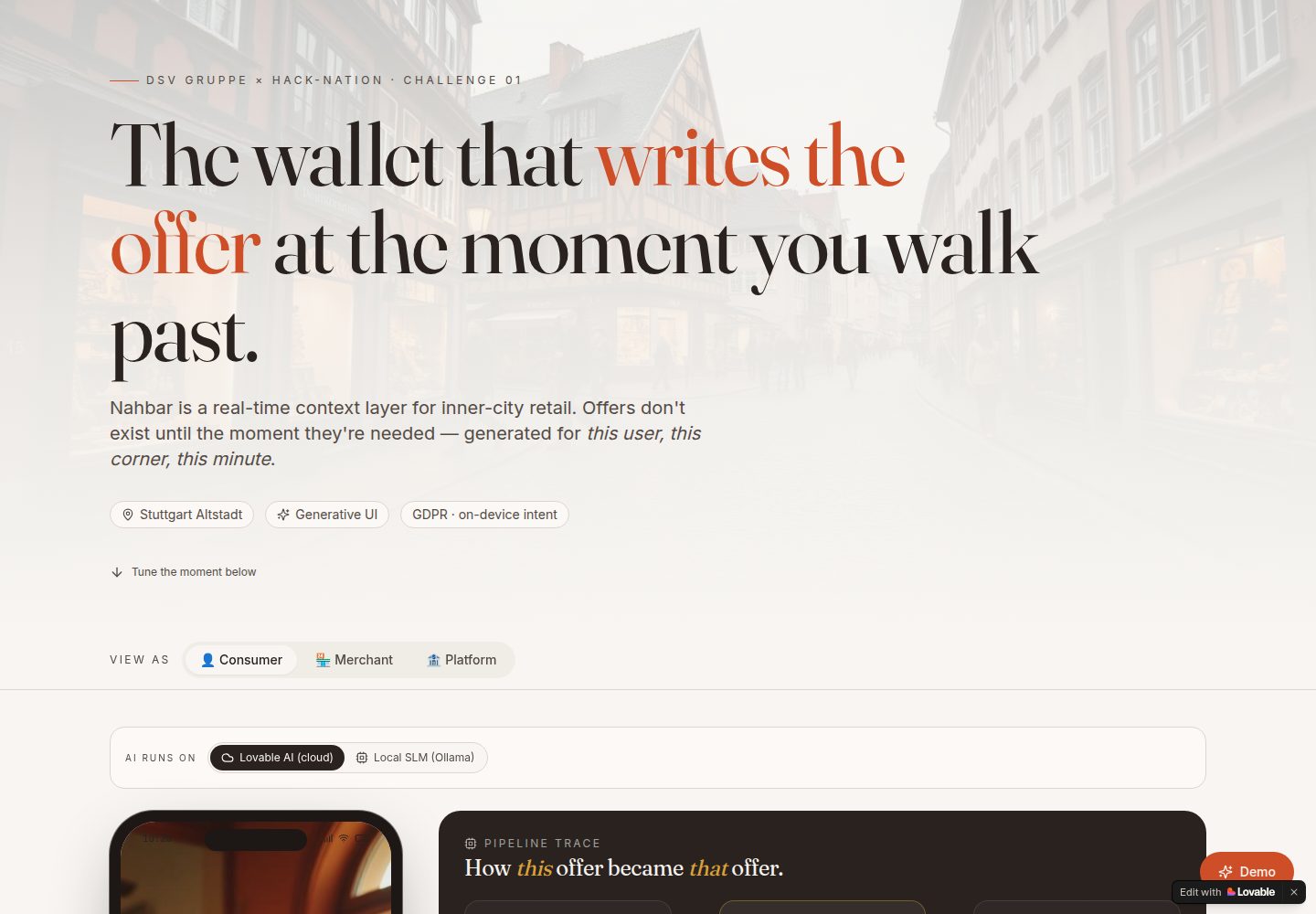 Nahbar public website screenshot