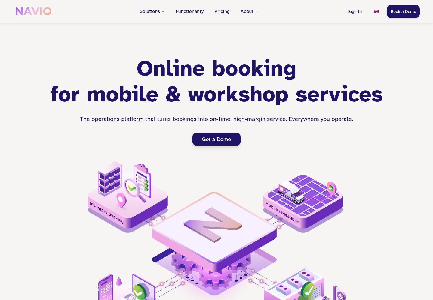 Navio public website screenshot