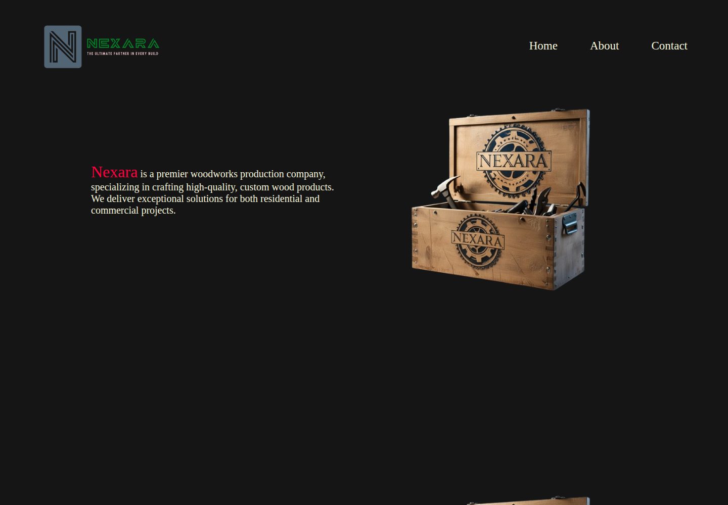 Nexara public website screenshot