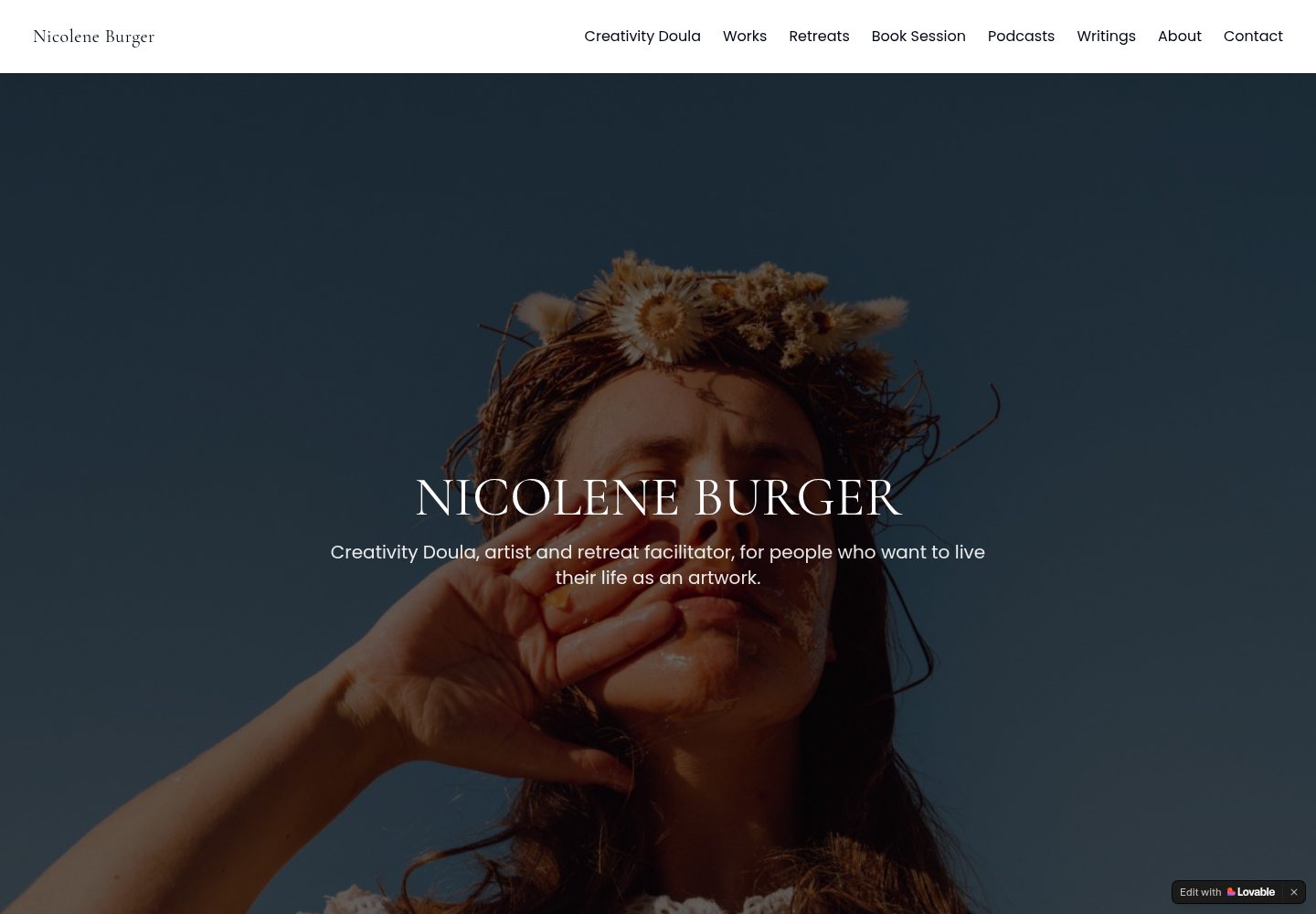 Nicolene Burger public website screenshot