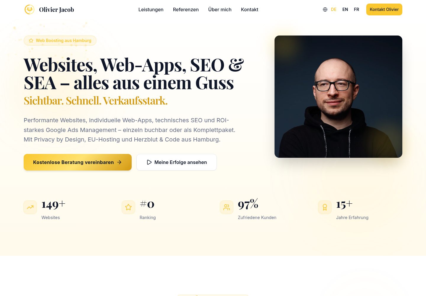 Olivier Jacob public website screenshot