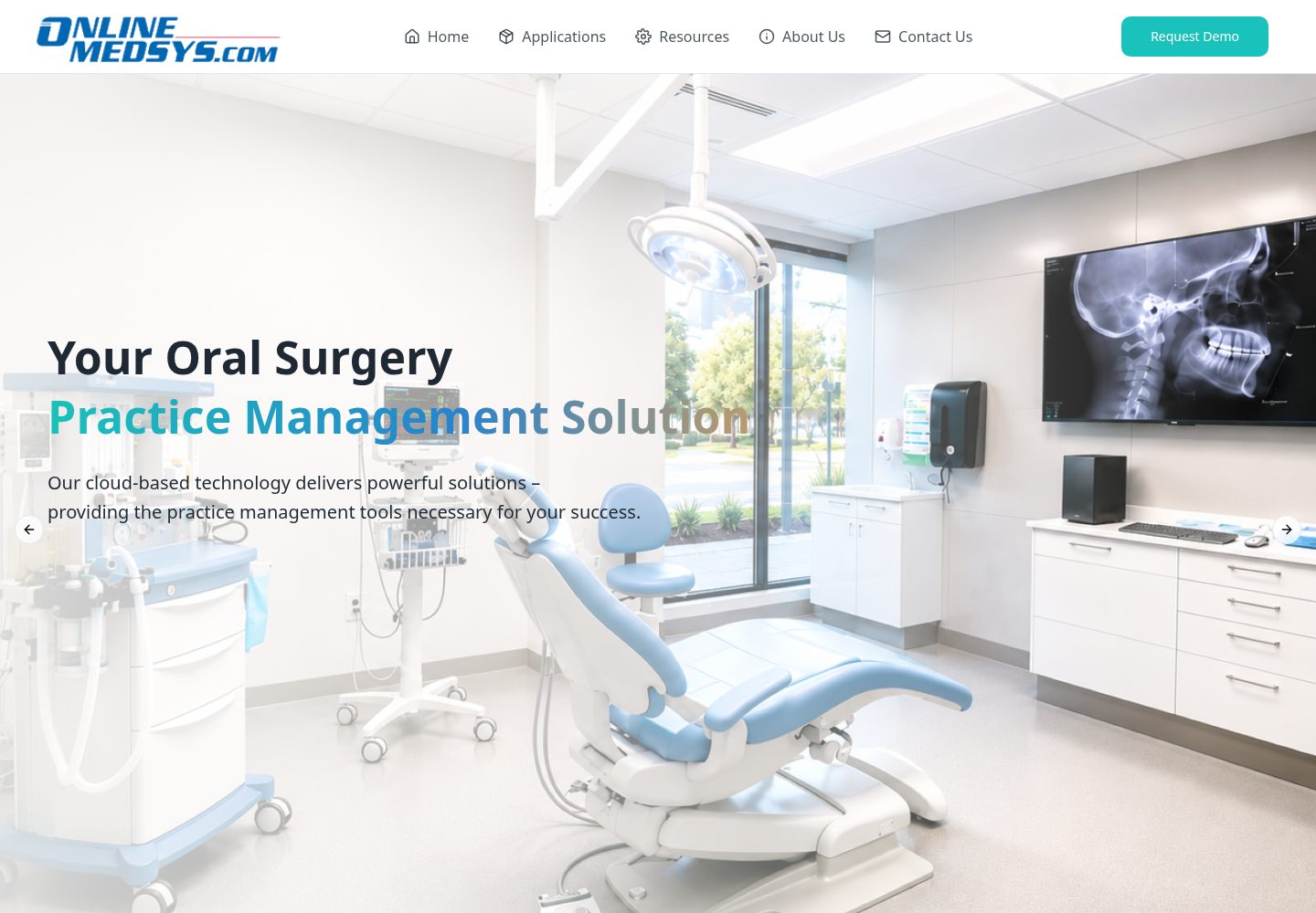 OnlineMedSys public website screenshot