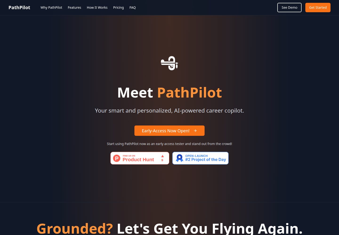 PathPilot public website screenshot