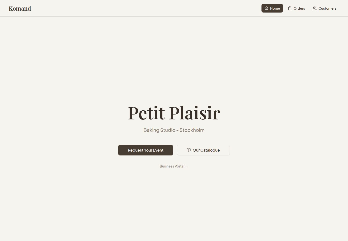 Petit Plaisir public website screenshot