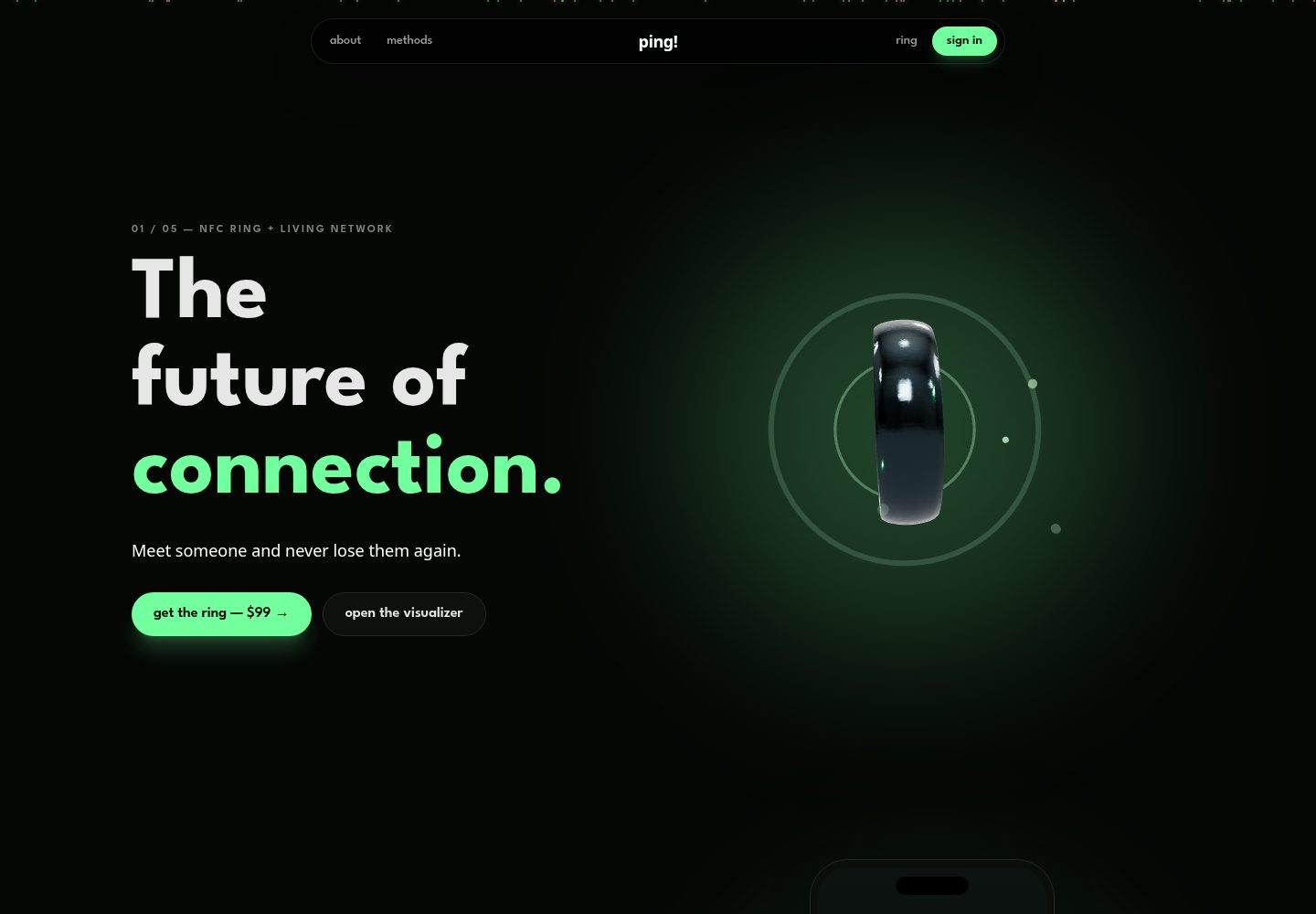 ping! public website screenshot