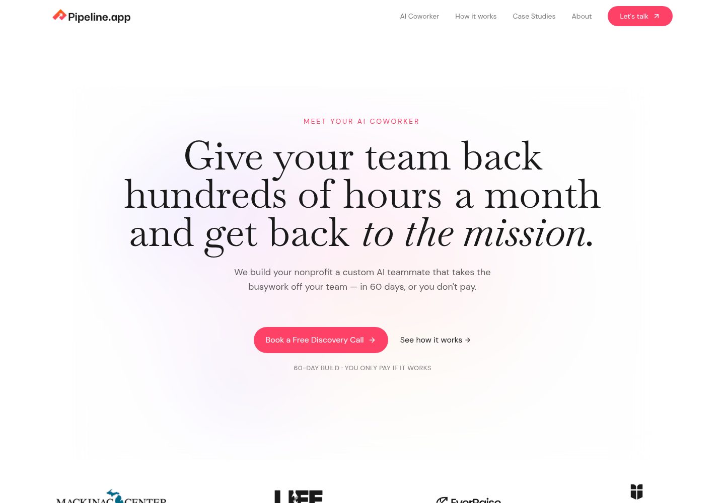 Pipeline.app public website screenshot