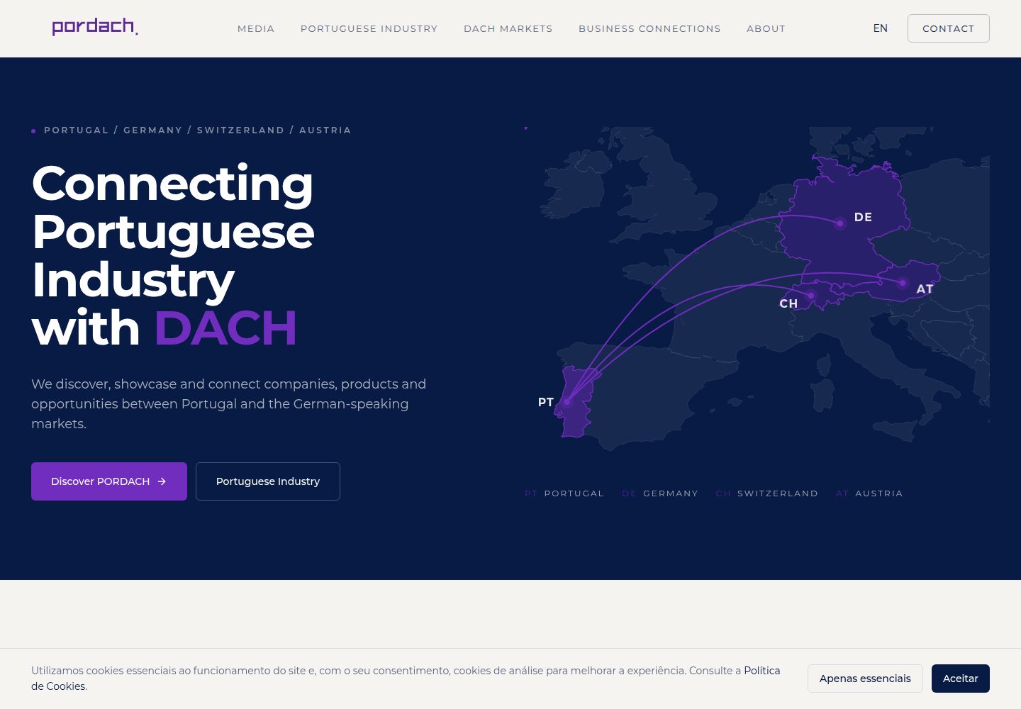 PORDACH public website screenshot