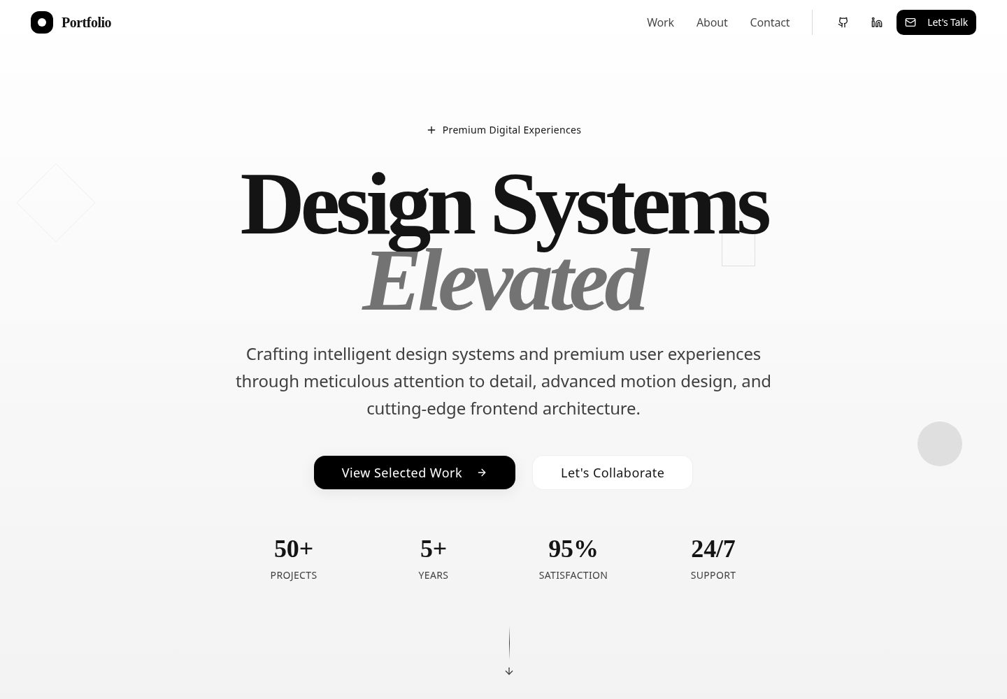 Portfolio public website screenshot