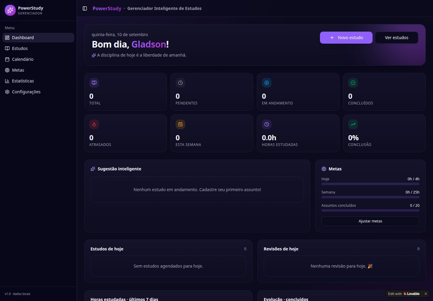 PowerStudy public website screenshot