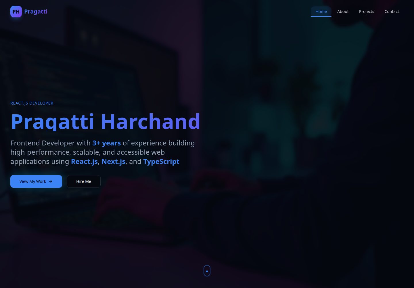 Pragatti Harchand public website screenshot
