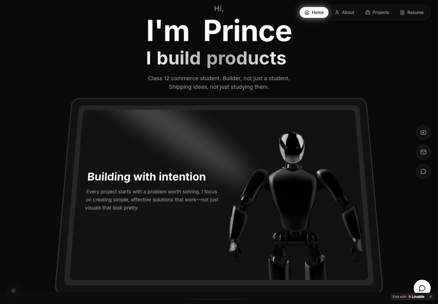 Prince public website screenshot