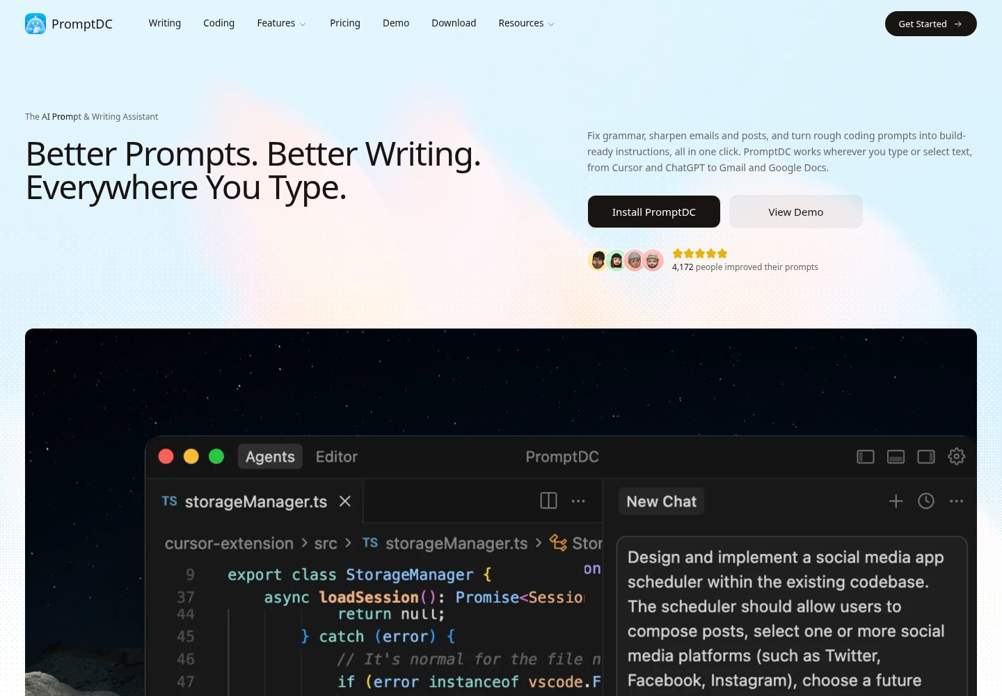 PromptDC public website screenshot