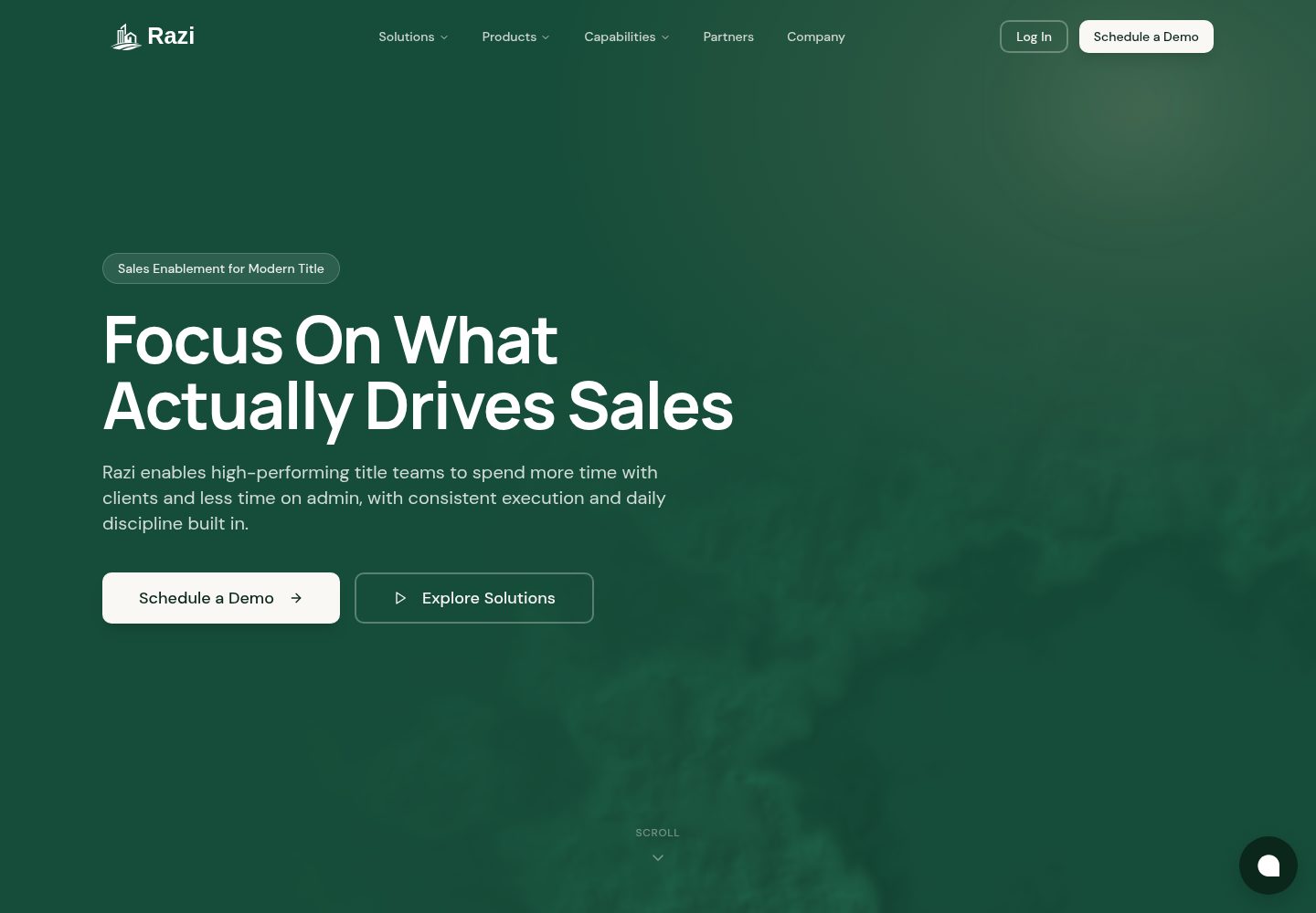 Razi public website screenshot