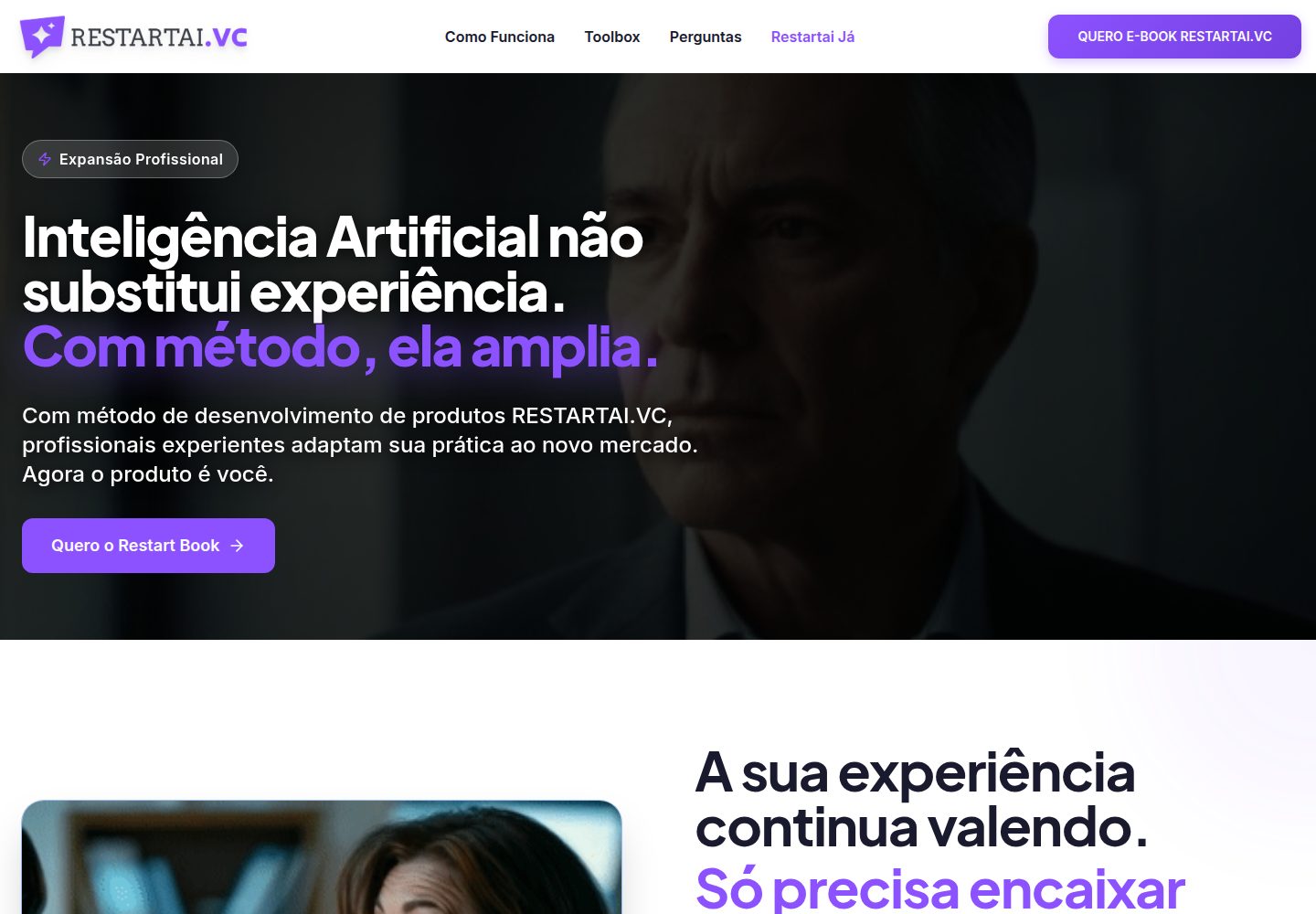 RestartAI.VC public website screenshot