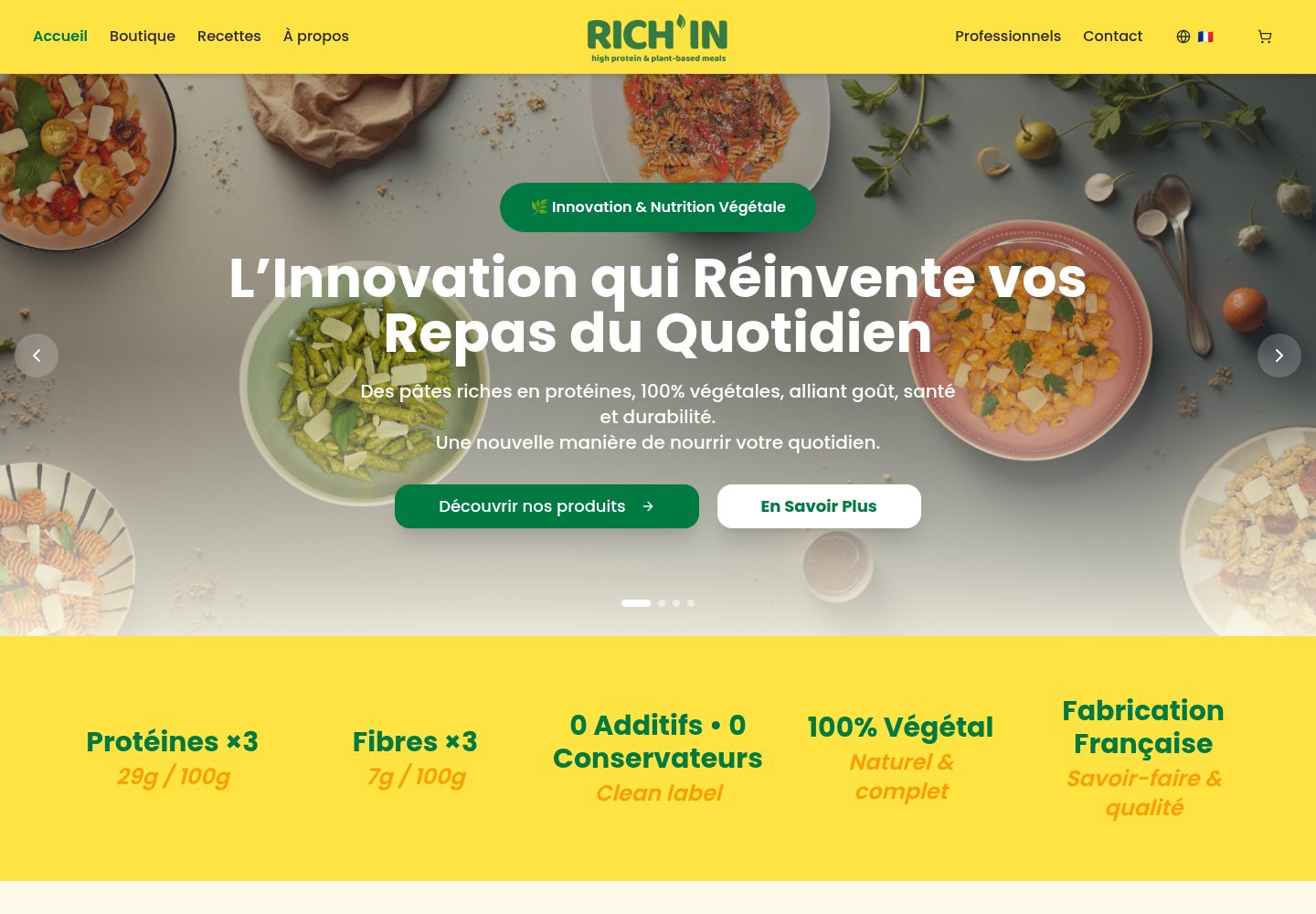 Rich'in public website screenshot