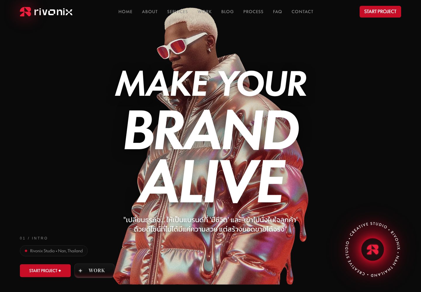 Rivonix Studio public website screenshot