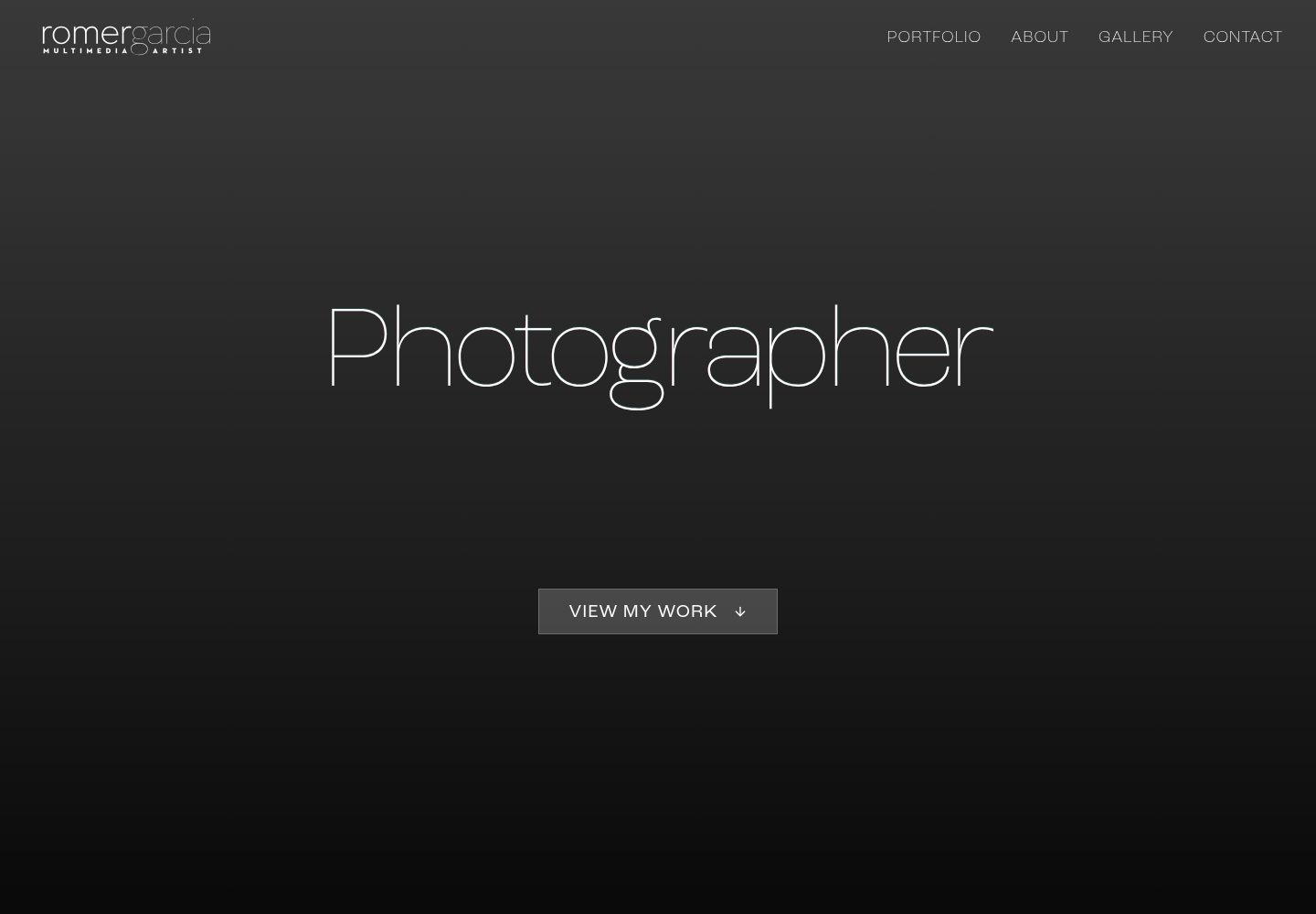 Romer Garcia public website screenshot