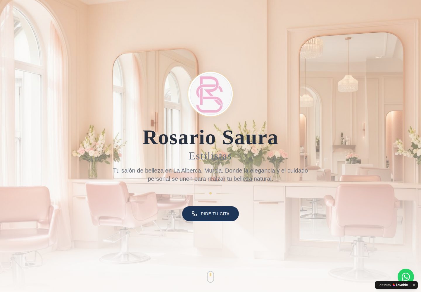 Rosario Saura Estilistas public website screenshot