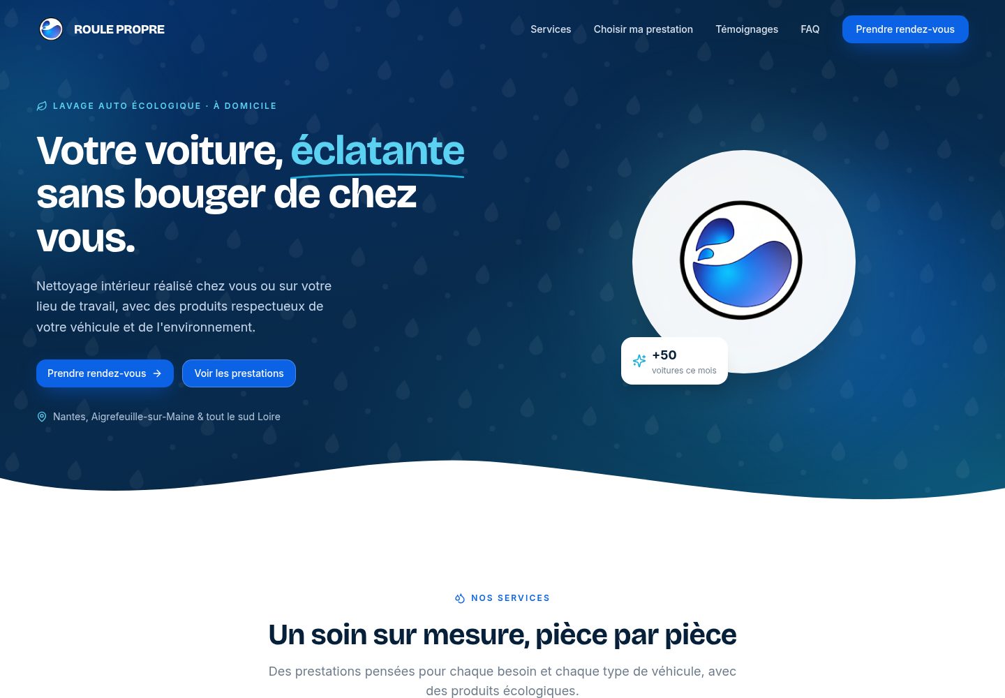 Roule Propre public website screenshot