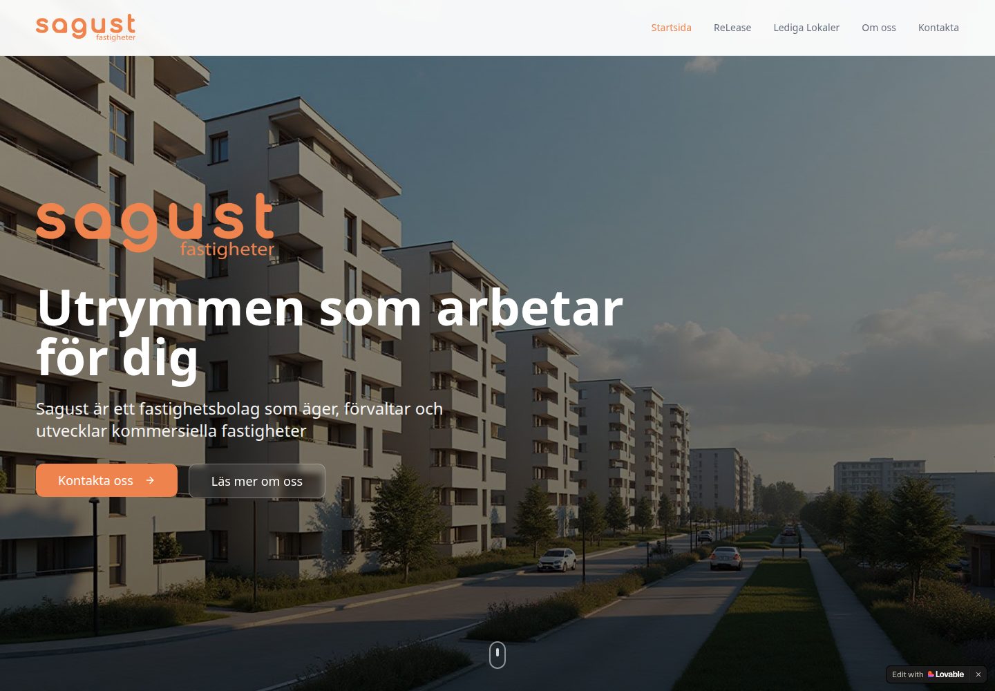 Sagust public website screenshot