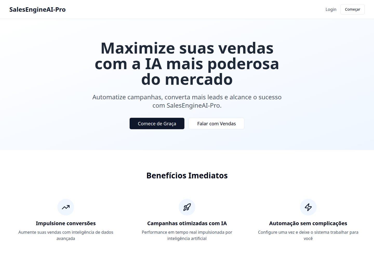 SalesEngineAI-Pro public website screenshot