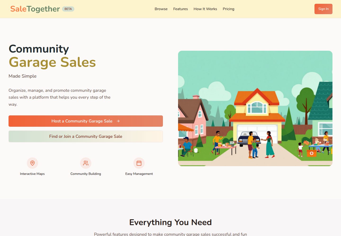 SaleTogether public website screenshot