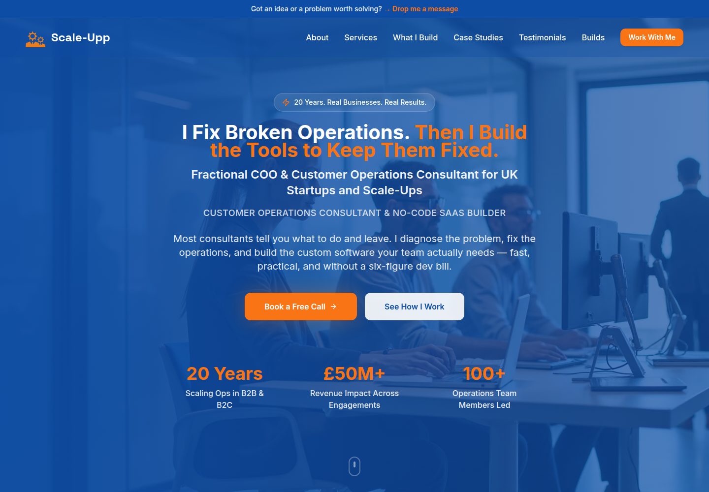 Scale-Upp public website screenshot