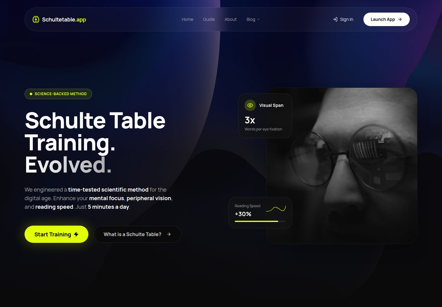 Schultetable.app public website screenshot