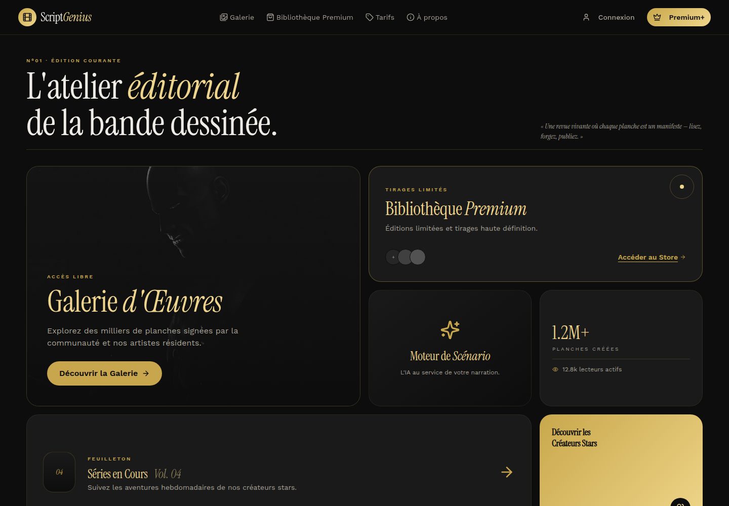 ScriptGenius public website screenshot