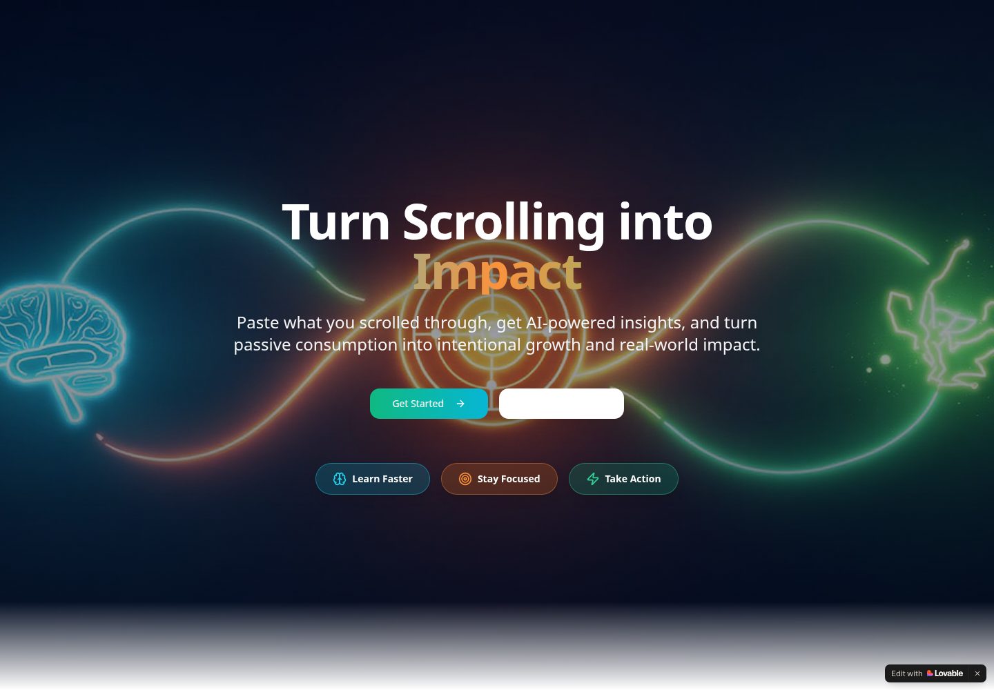 ScrollAction public website screenshot