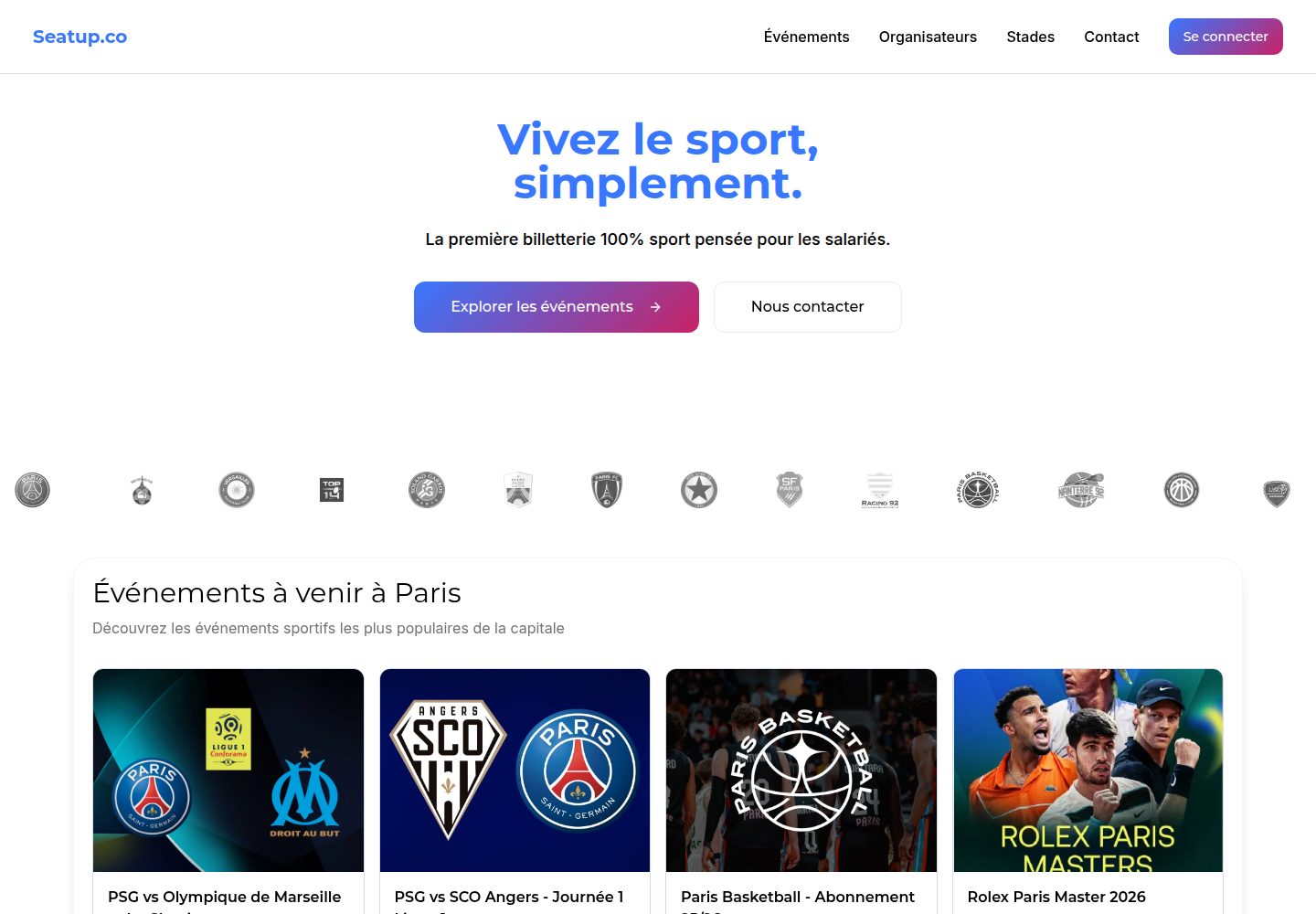 Seatup.co public website screenshot