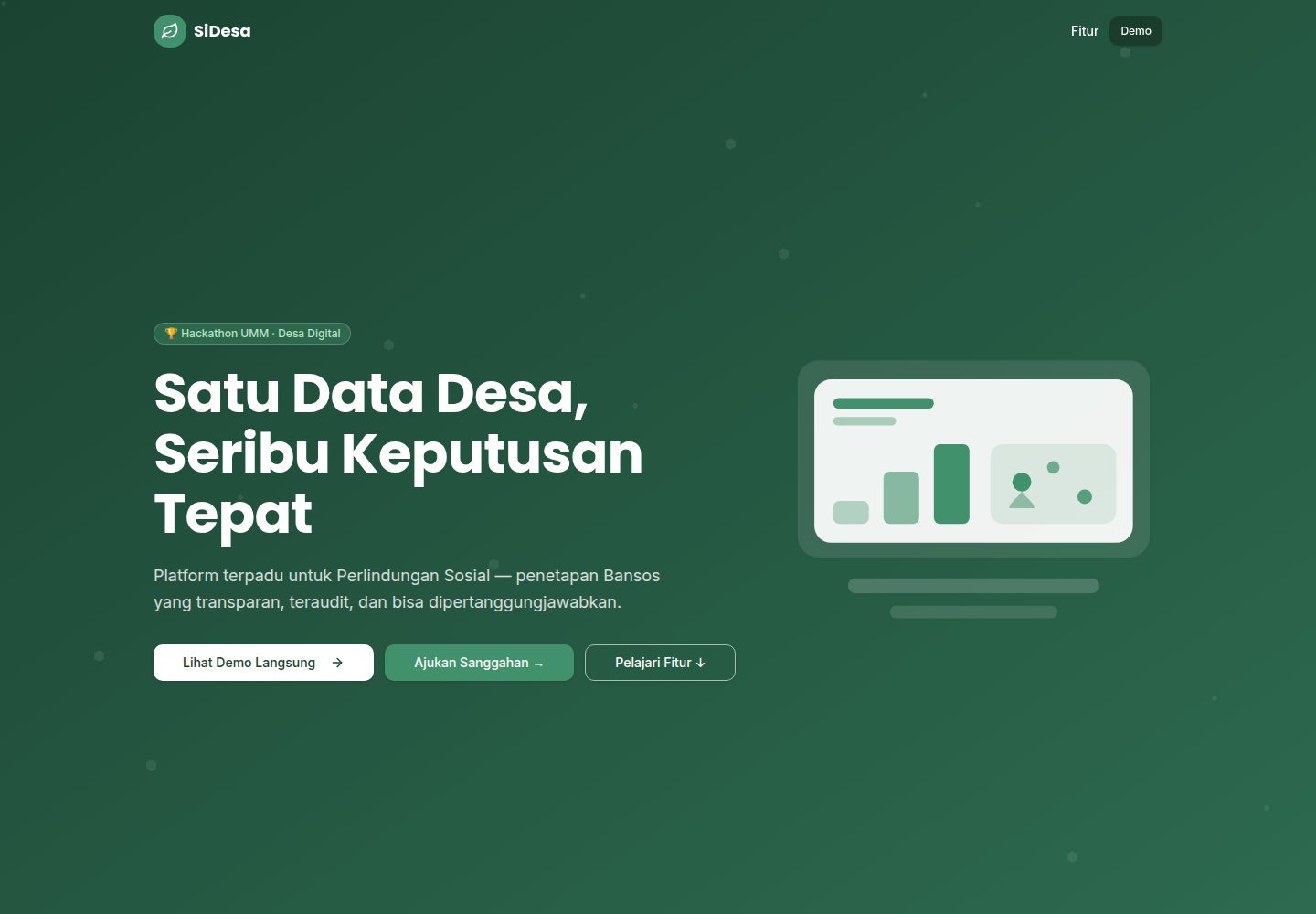 SiDesa public website screenshot